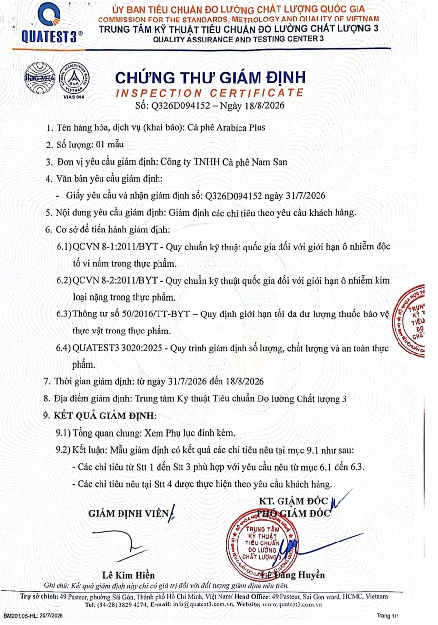 kiem nghiem ca phe Nam San 2